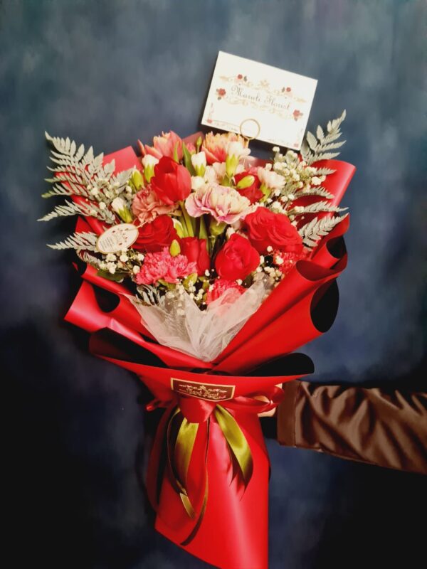 1736 Hand Bouquet Merah