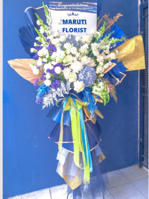 standing flower biru